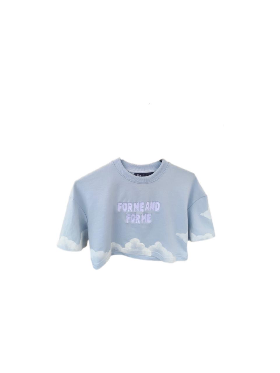 Camiseta Corta Cielo Nublado Dama